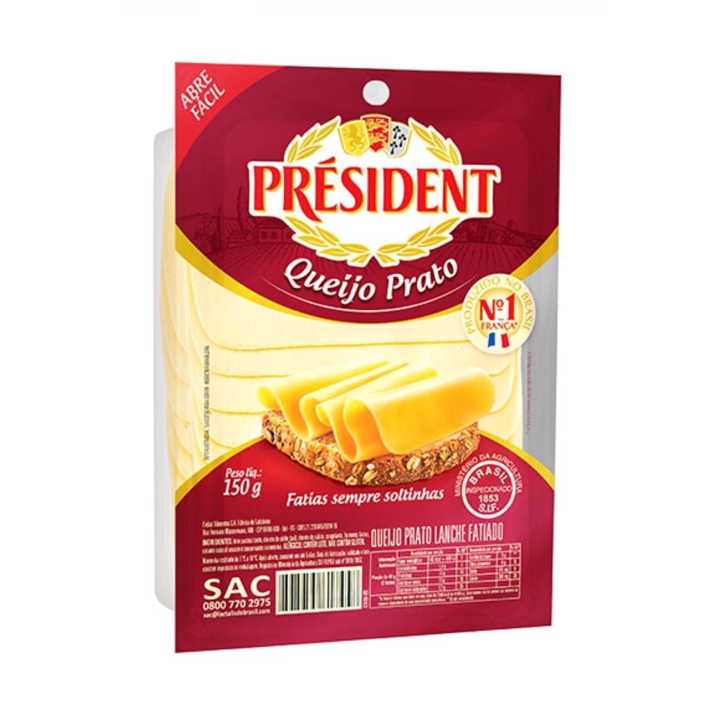 Queijo Prato Fatiado Président 150g