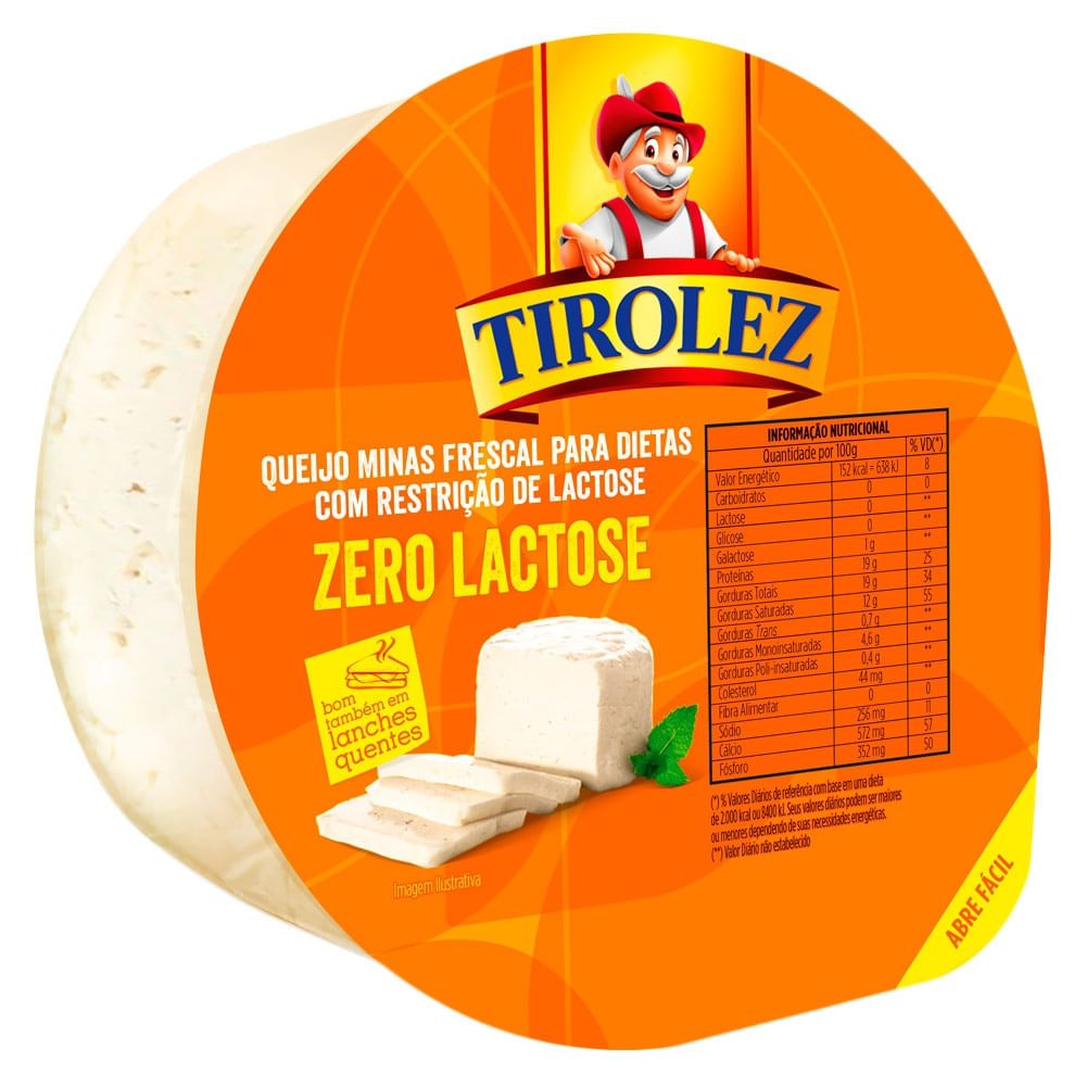 Queijo Minas Fresco  Light Sem Lactose Tirolez kg