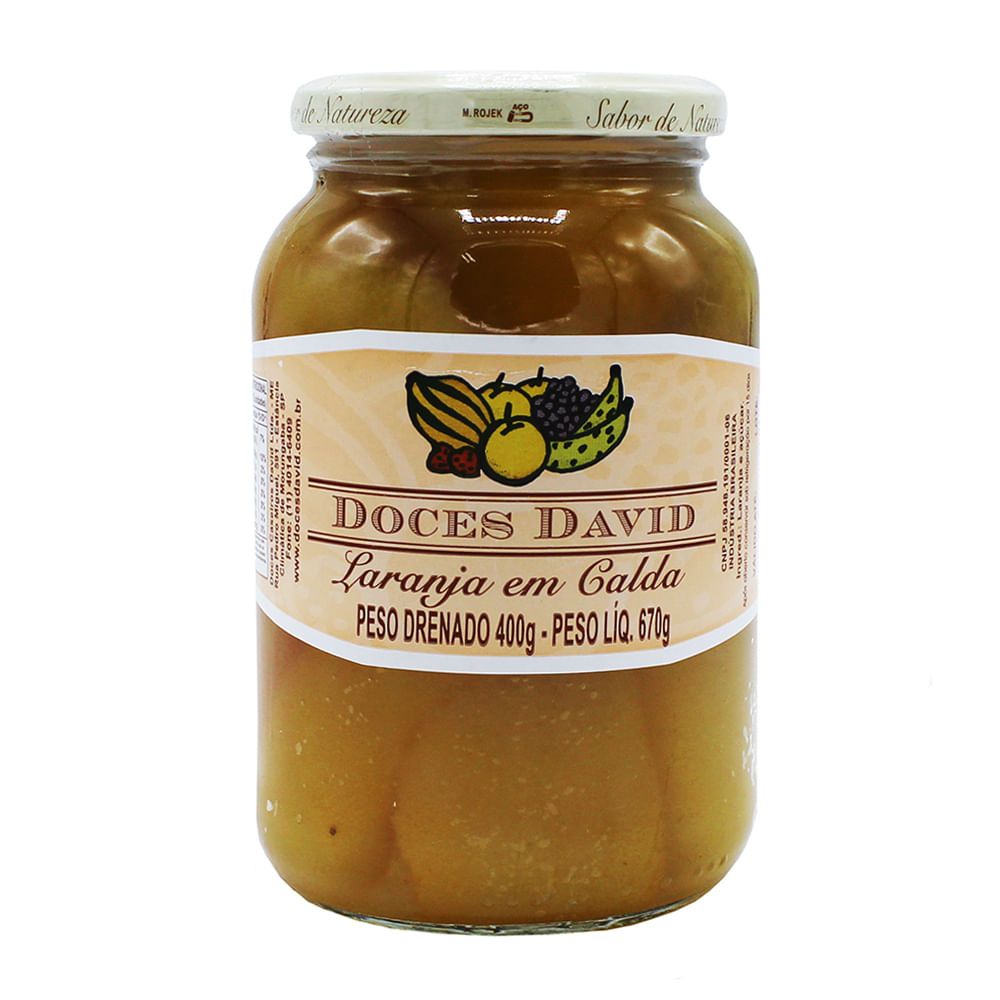 Laranja em Calda Doces David 400g