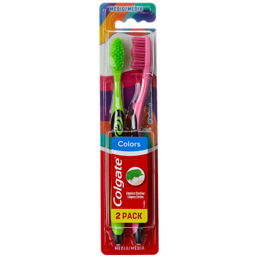 Escova Dental Colors Com 2 Unidades Colgate