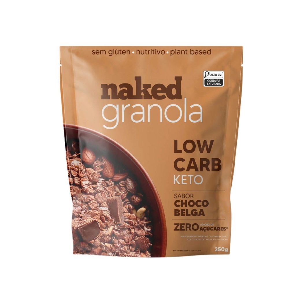 Granola Keto Chocolate Belga Naked 250g