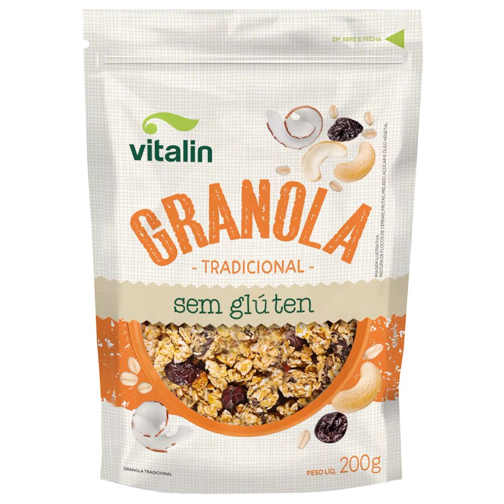 Granola Tradicional Sem Glúten Vitalin 200g
