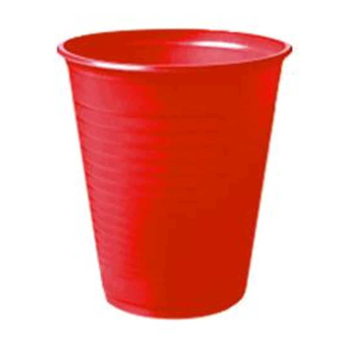Copo Descartável Vermelho 50 unidades Junco 200ml
