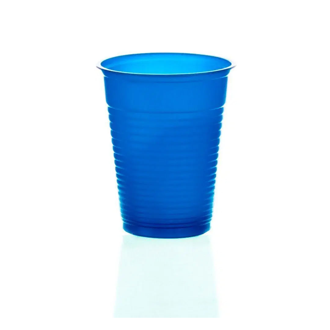 Copo Descartável Azul 50 unidades Junco 200ml
