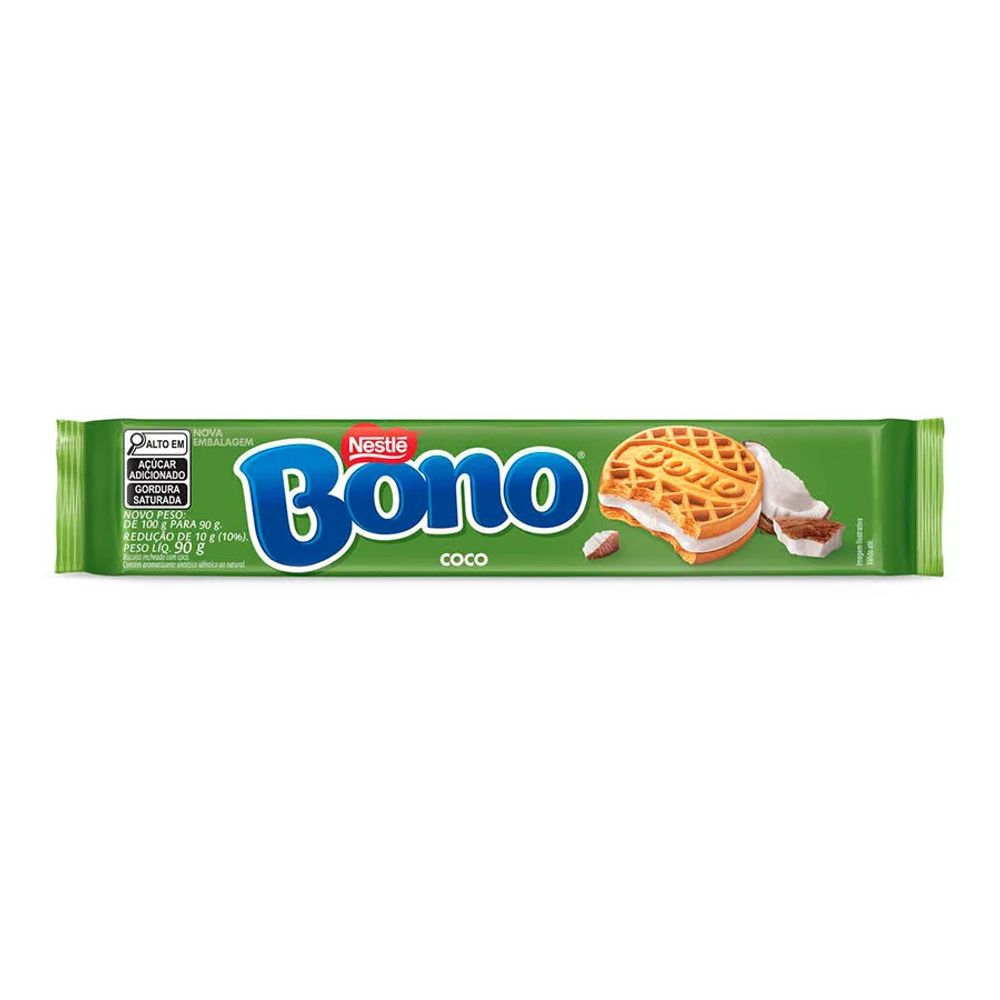 Biscoito Recheado Coco Bono 90g