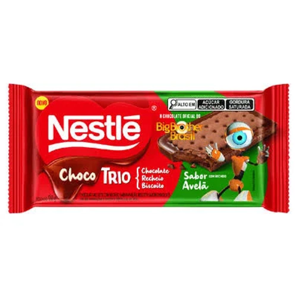 Biscoito Choco Trio Avelã Especial Nestlé 90g