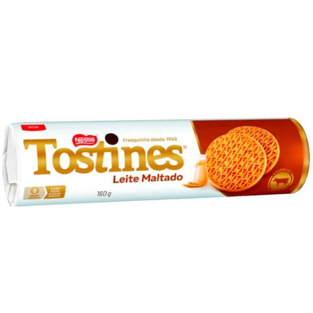 Biscoito Leite Maltado Tostines 160g