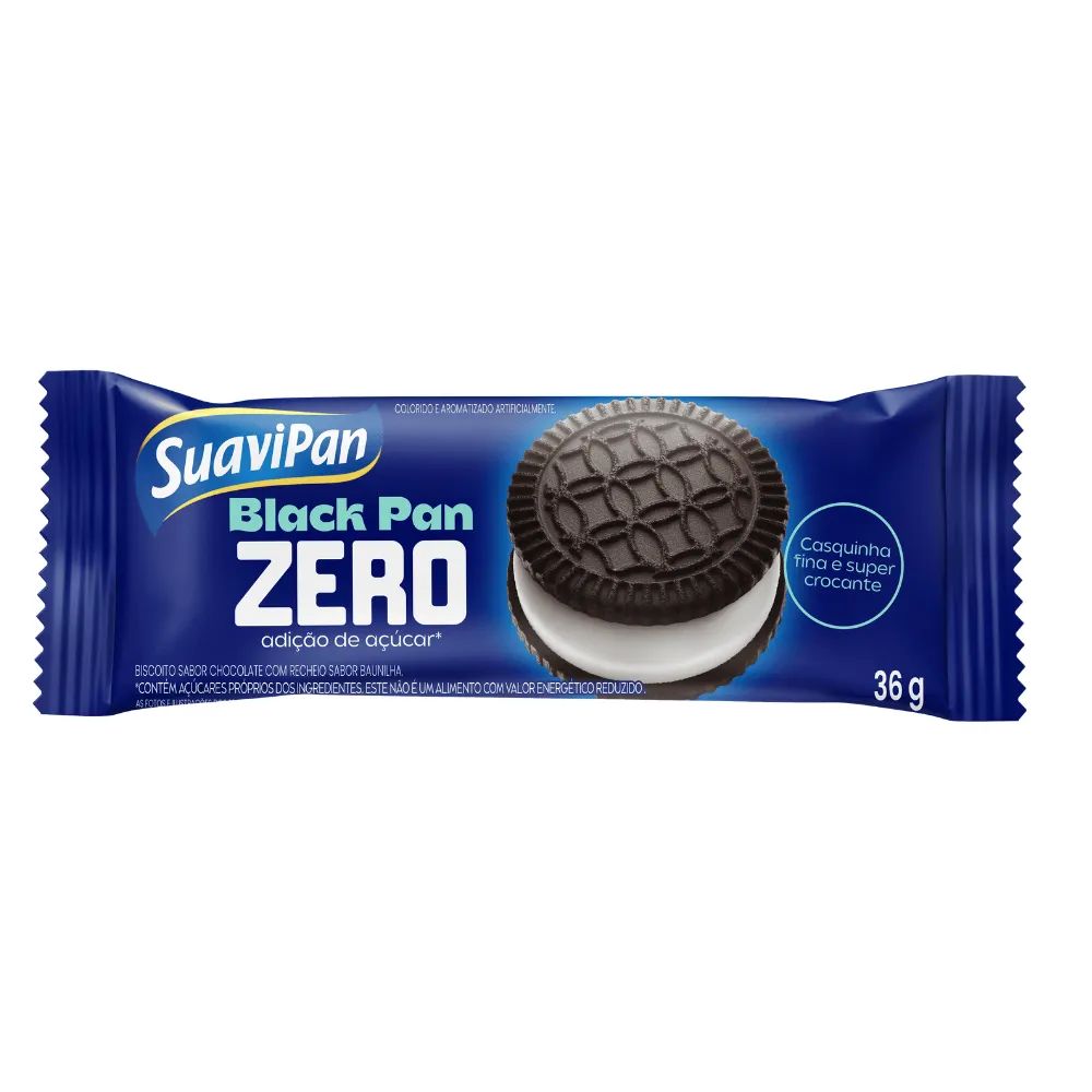 Biscoito Zero Adição de Açúcar Black Pan 36g