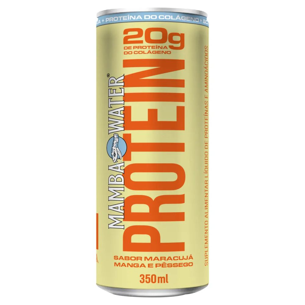 Água Protein Maracuja, Manga e Pêssego Mamba Water Lata 350ml