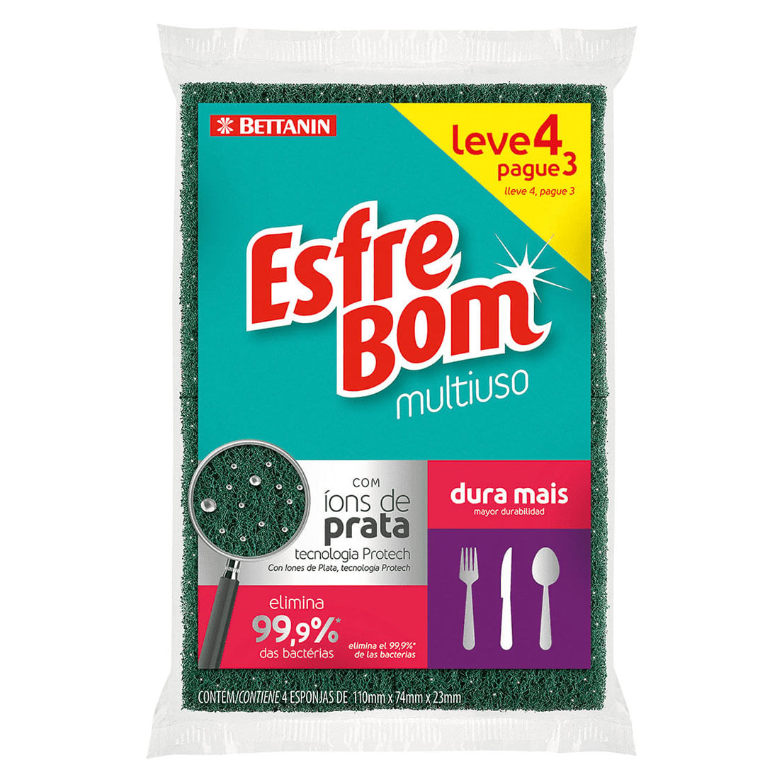 Esponja Multiuso Esfrebom 4 unidades