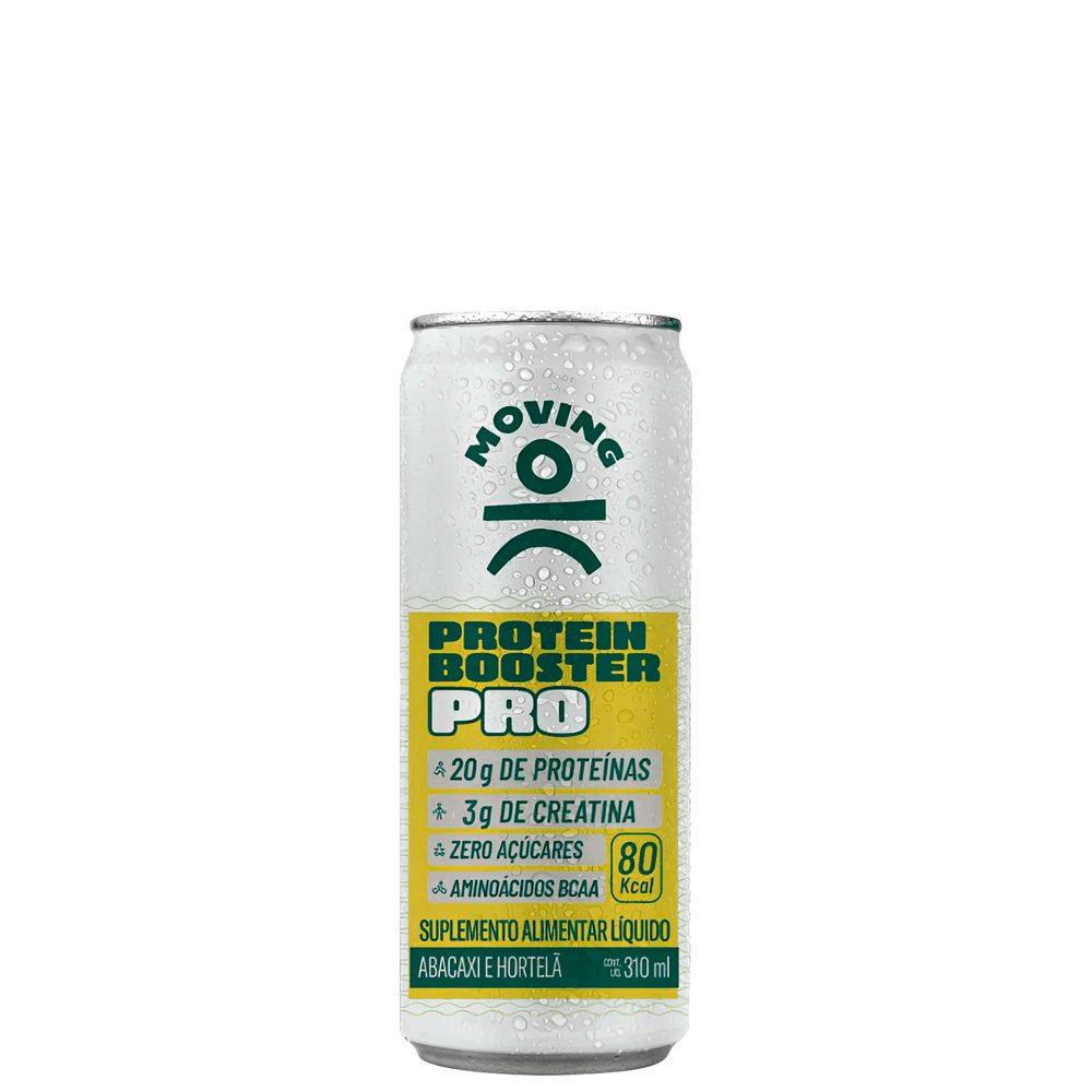 Energético Protein Booster Pro Sabor de Abacaxi e Hortelã Moving 310ml