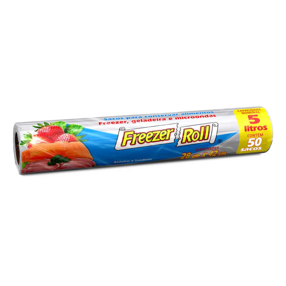 Saco Plástico para Freezer Dover-Roll 5 litros