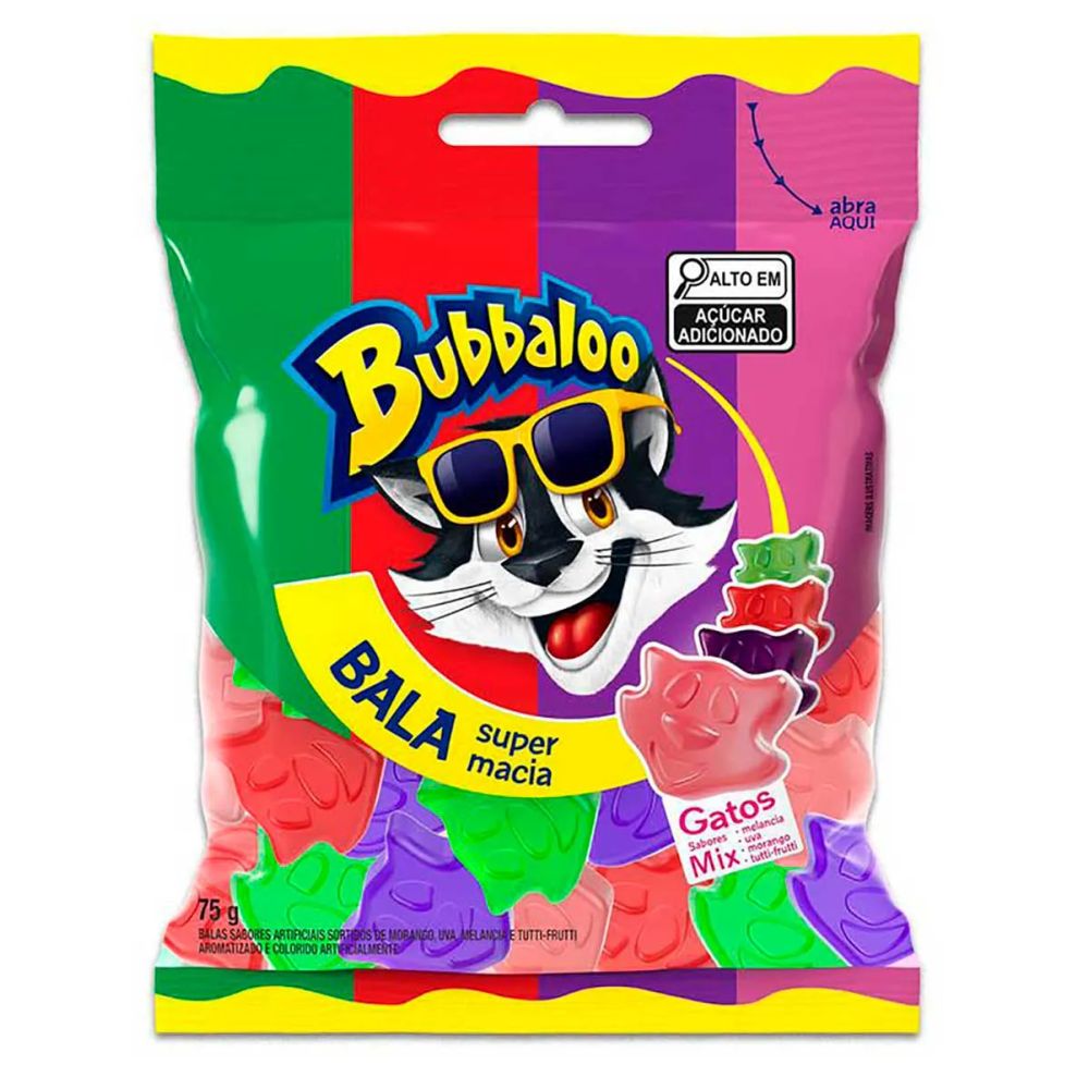 Bala Mix Sortido Bubbaloo 75g