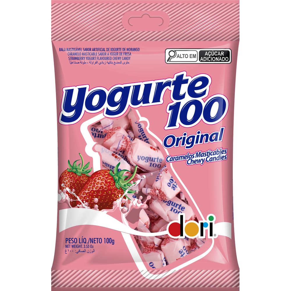 Bala Yogurte100 Morango Dori 100g
