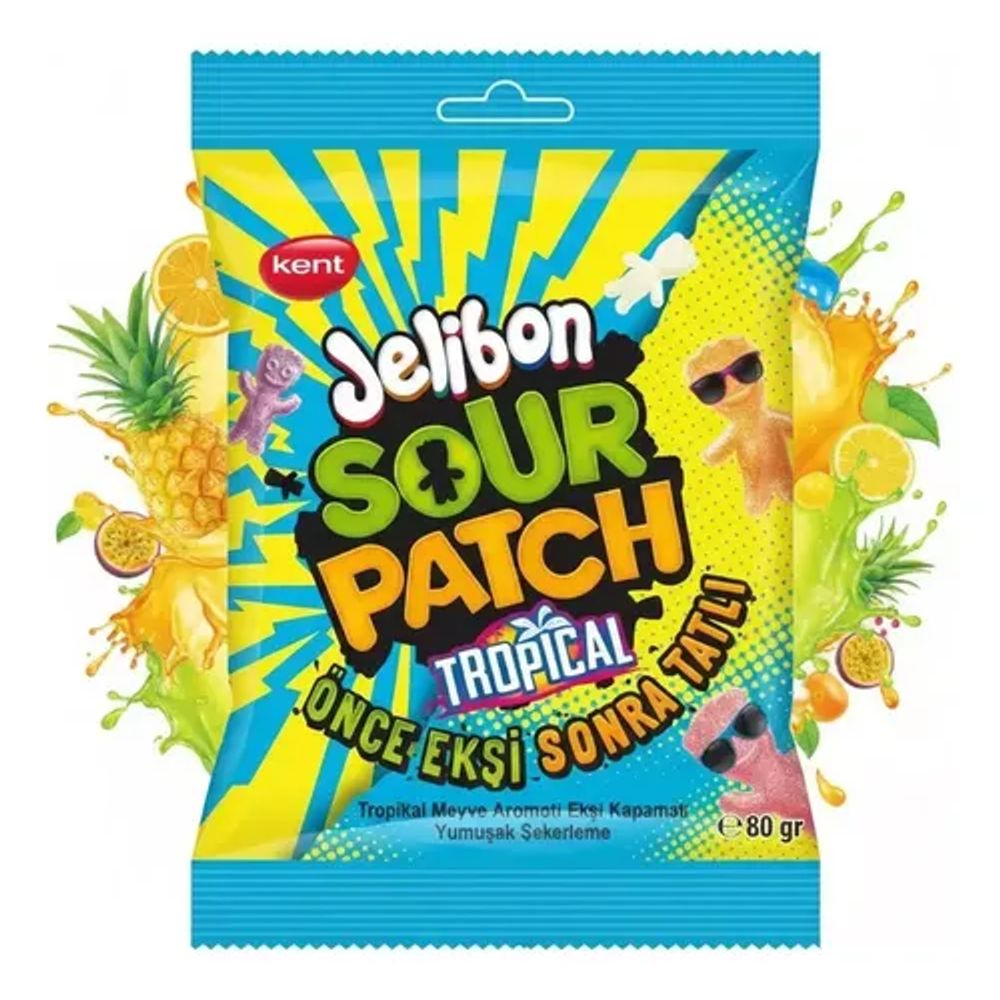 Bala Kids Frutas Tropicais Sour Patch 80g