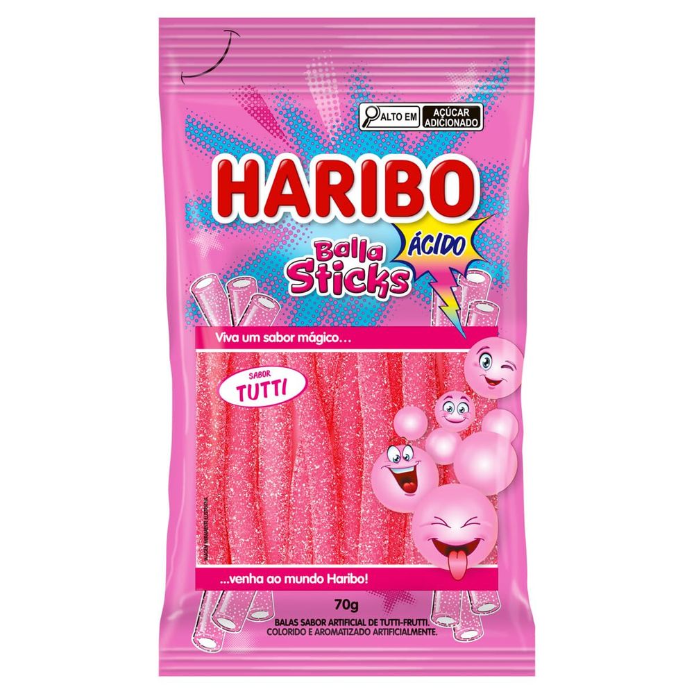 Bala Tutti Frutti Sticks Haribo 70g