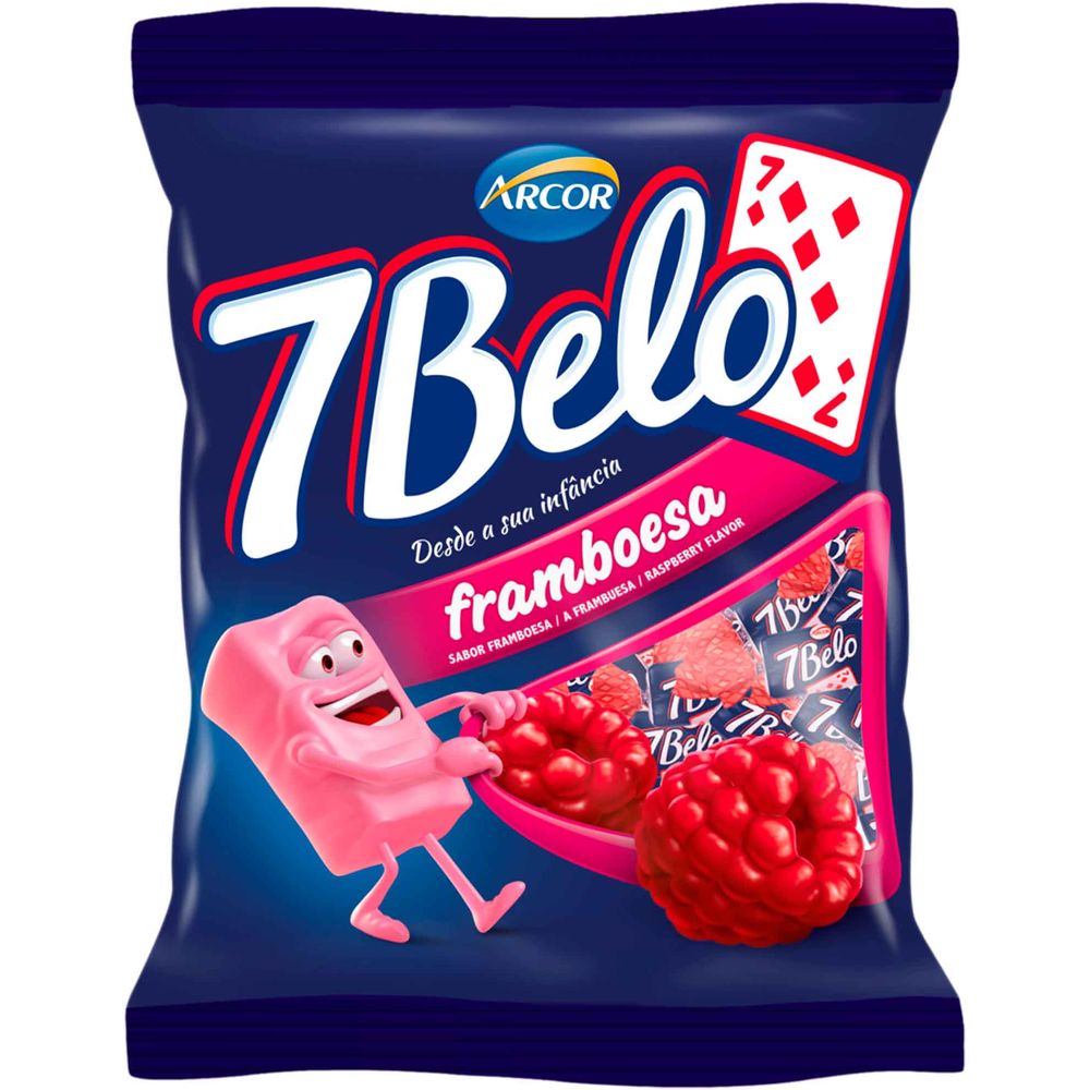 Bala 7belo Framboesa Arcor 90g