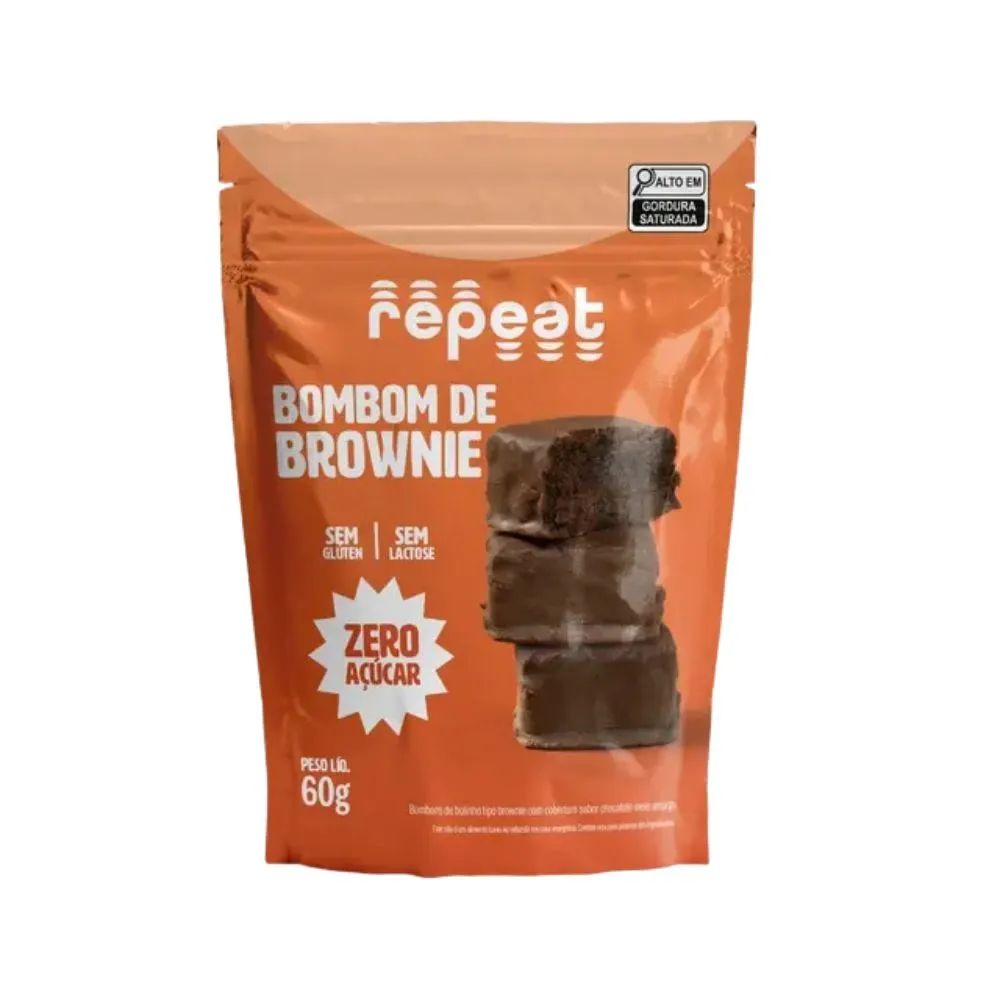 Bombom Brownie Meio Amargo Repeat 60g