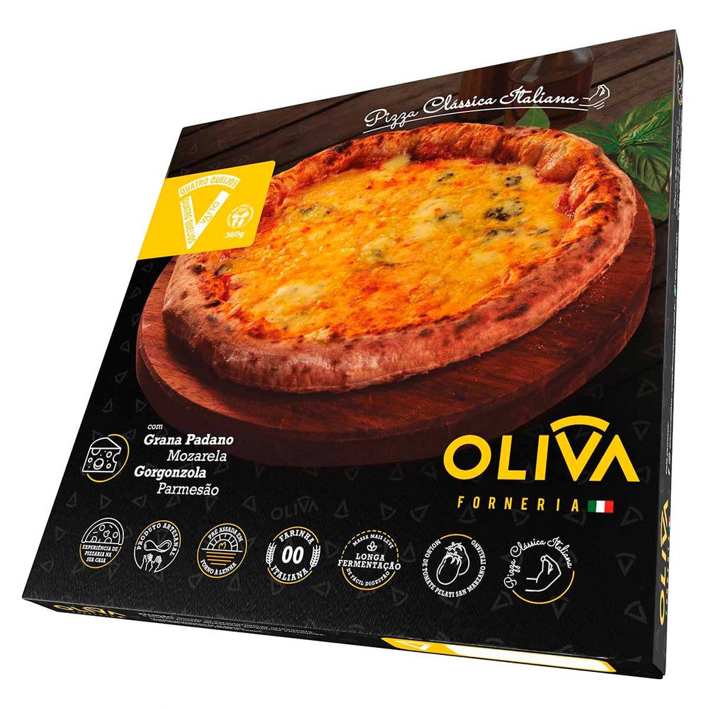 Pizza Quatro Queijos Olva 360g