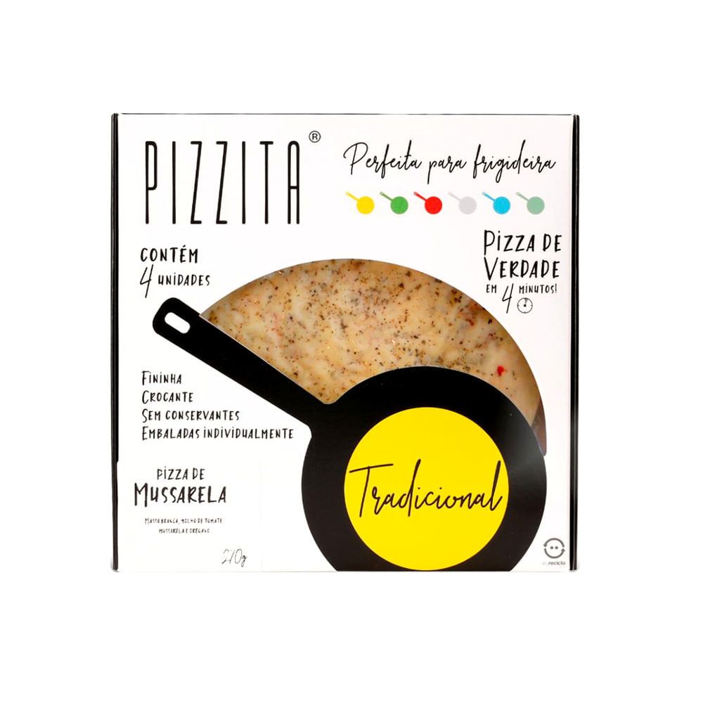 Pizza Tradicional Mussarela Pizzita 135g