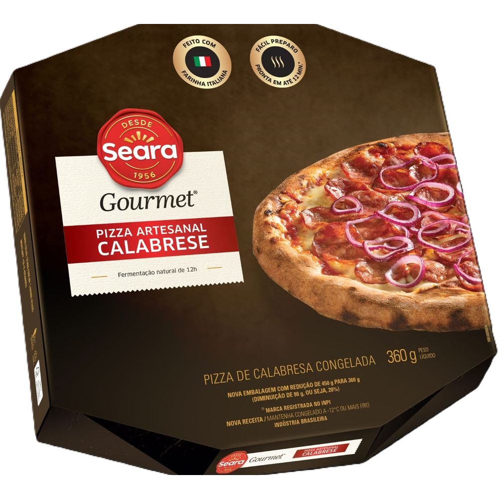 Pizza Gourmet Calabresa Seara 360g