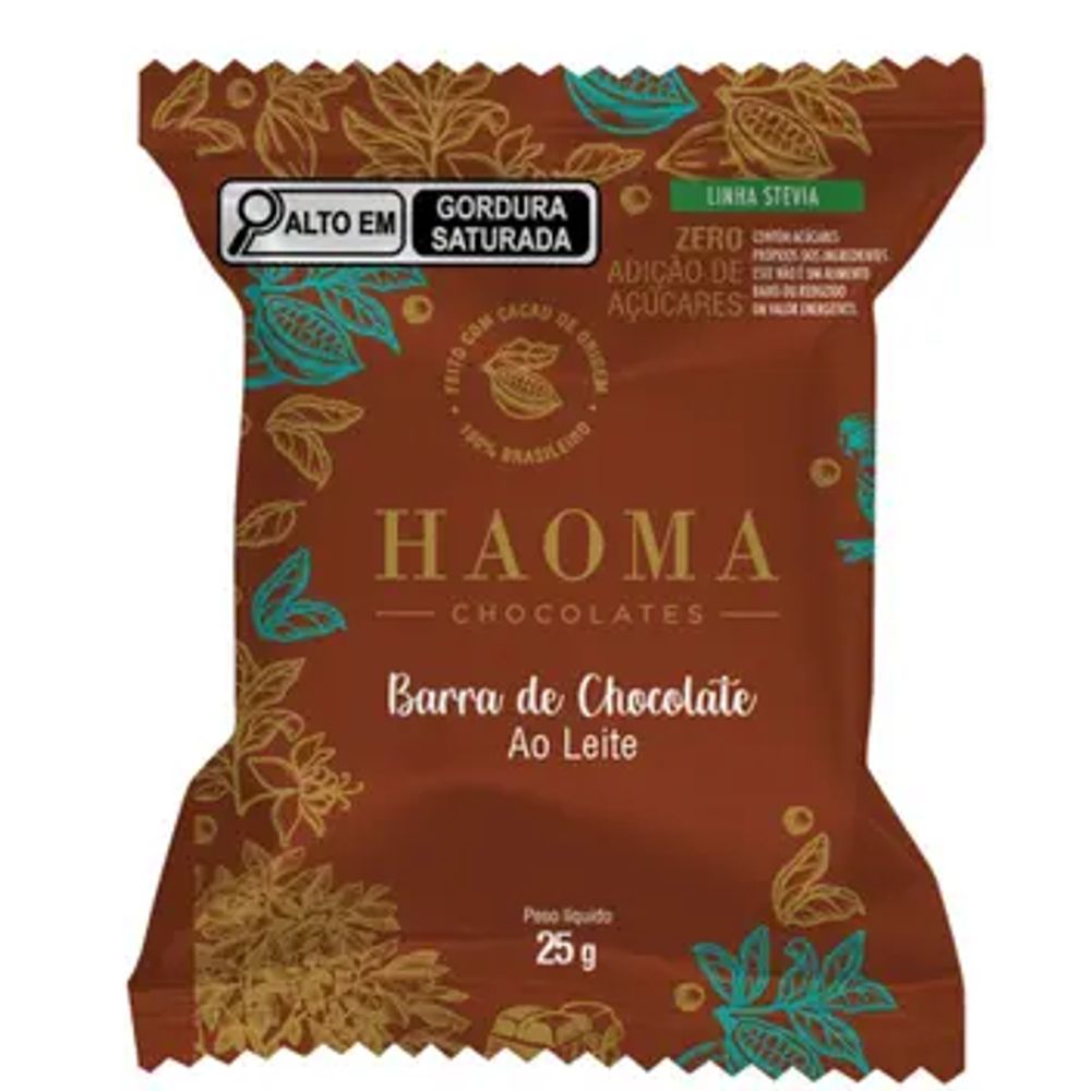 Barra de Chocolate Ao Leite Haoma 25g