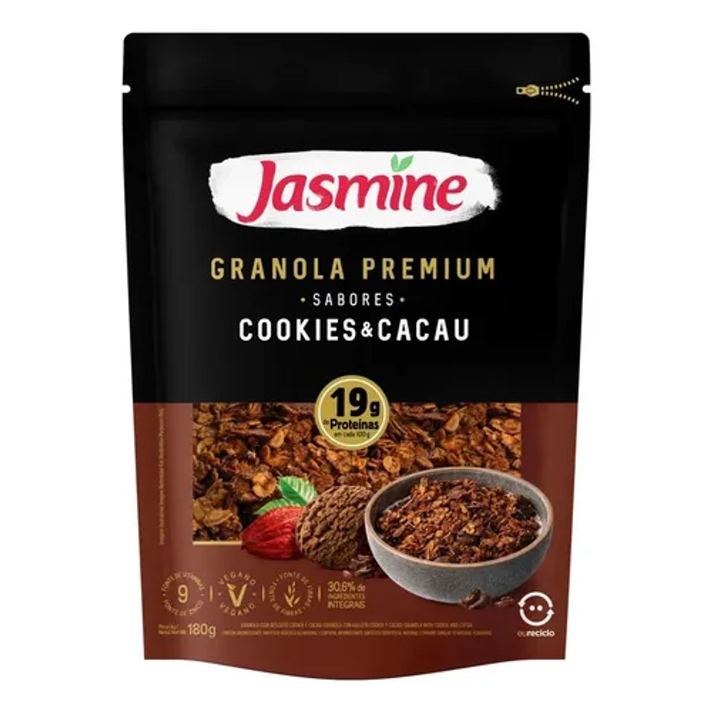 Granola Proteica Cookies Cacau Jasmine 180g