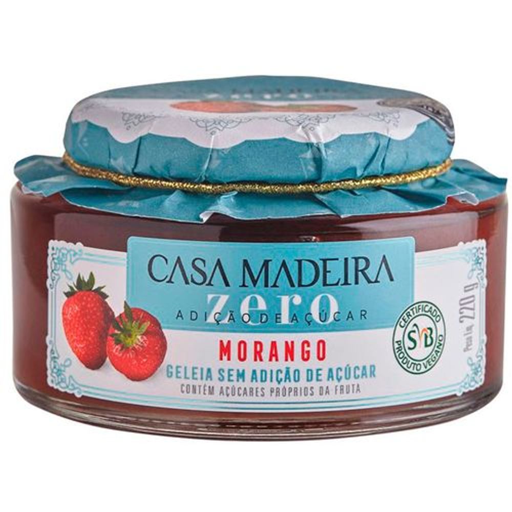 Geleia de Frutas Vermelhas sem Açúcar Casa de Madeira 220g