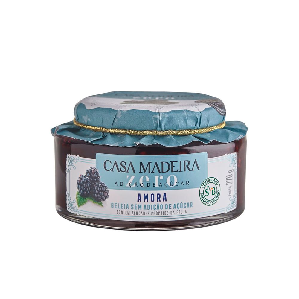 Geleia de Amora sem Açúcar Casa de Madeira 220g