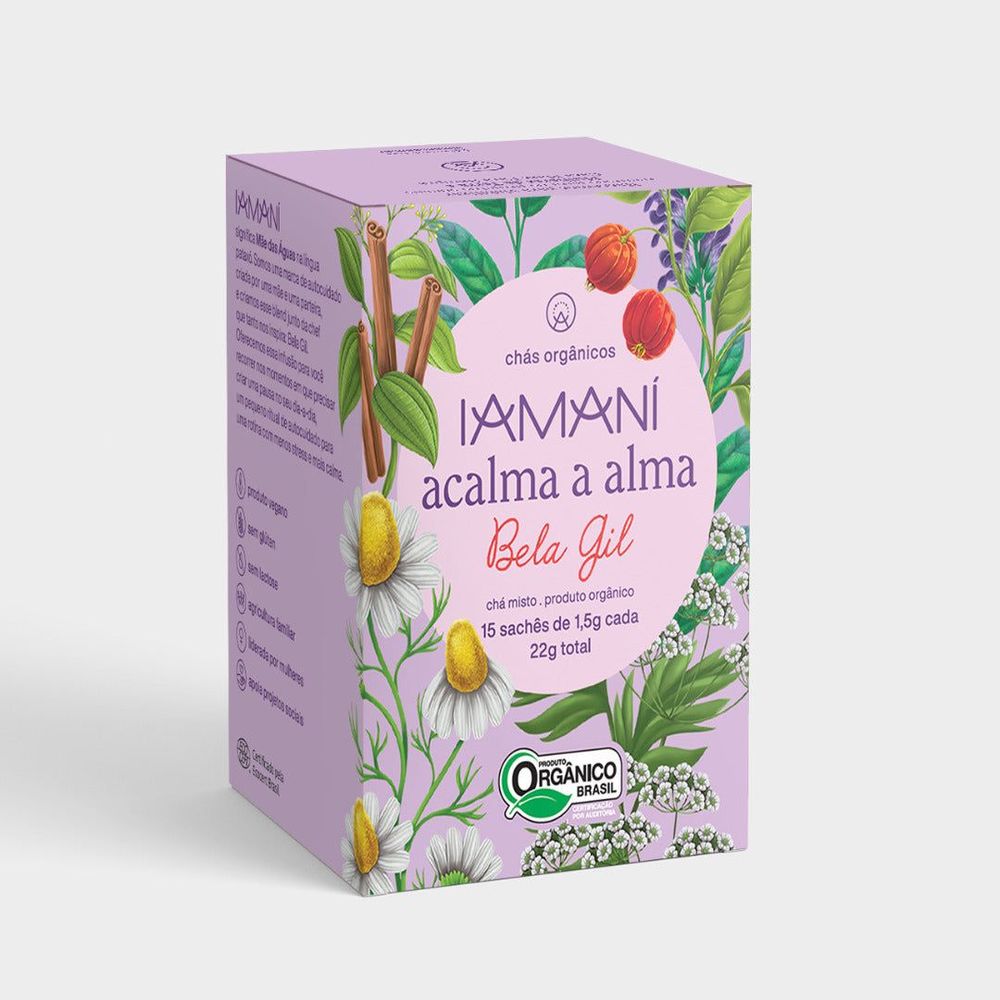 Chá Orgânico Acalma a Alma Iamani 15 sachês
