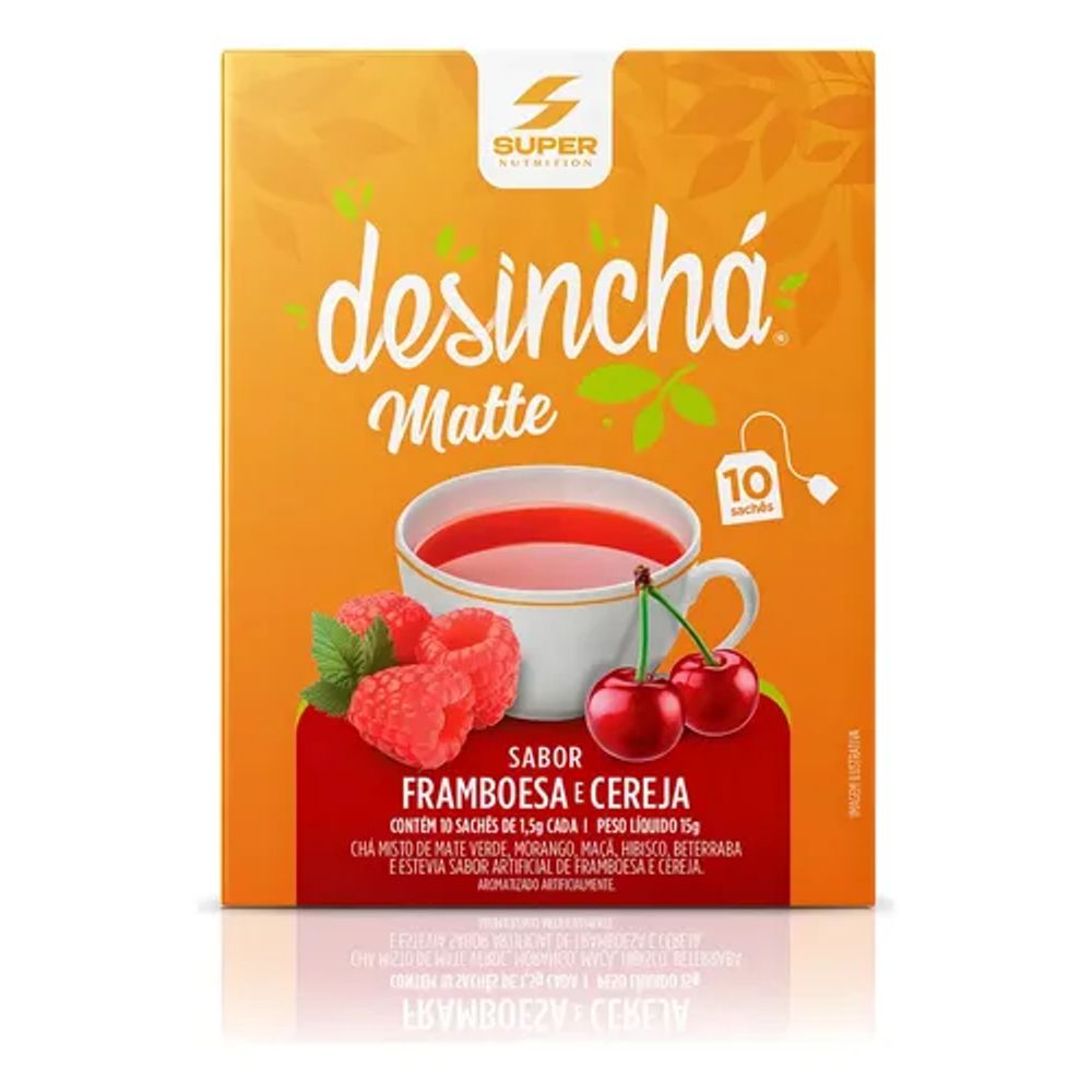 Chá Framboesa e Cereja Desinchá 10 sachês