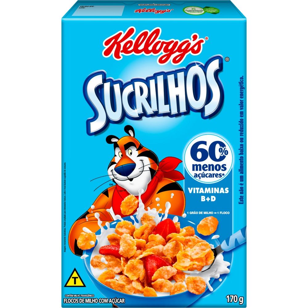 Cereal Sucrilhos 60% Menos Açúcares  Kelloggs 170g