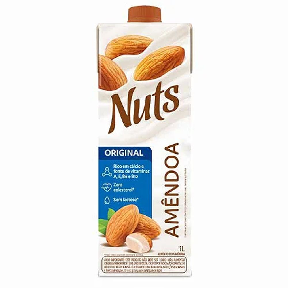 Bebida Vegetal De Amêndoa Original Nuts 1l