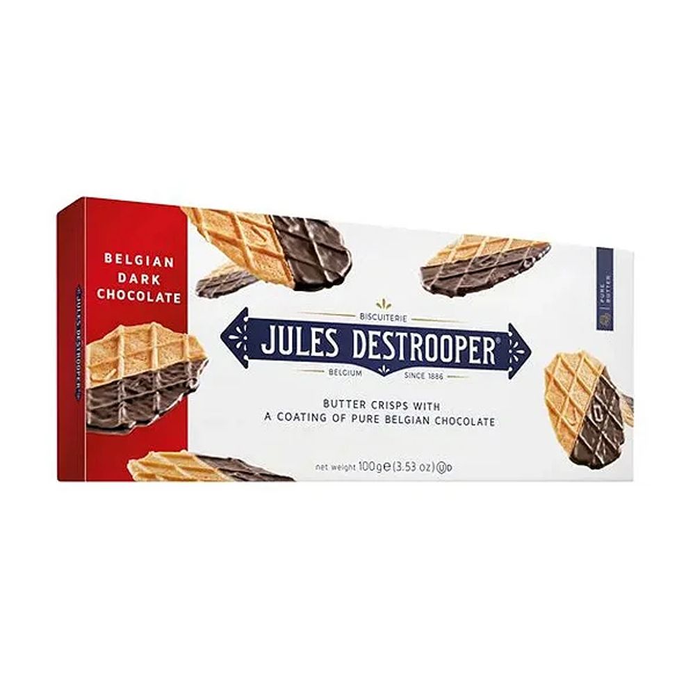 Biscoito Butter Crisps Com Chocolate Jules Destrooper 100g