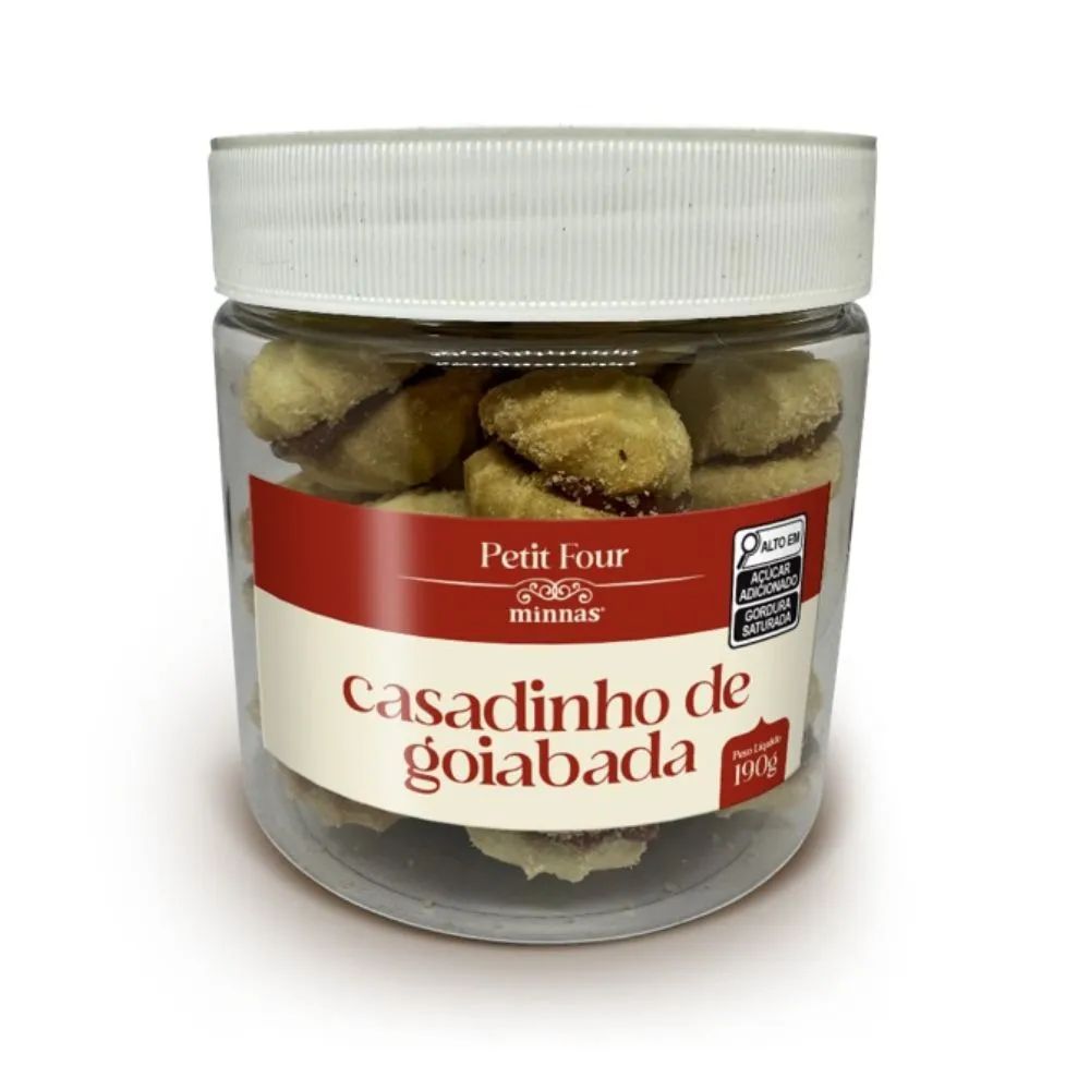 Biscoito Casadinho de Goiaba Petit Four Minnas 190g