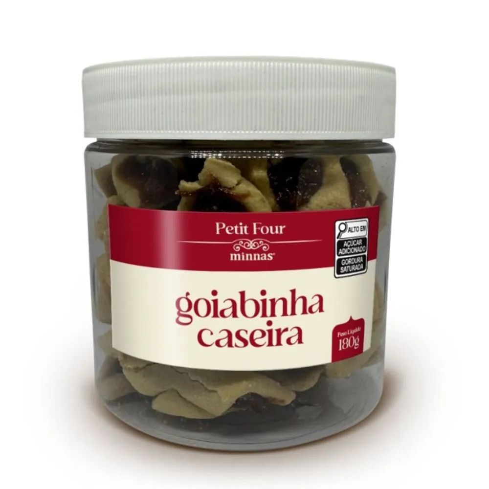Biscoito Petit Four Goiabinha Caseira Minnas 180g