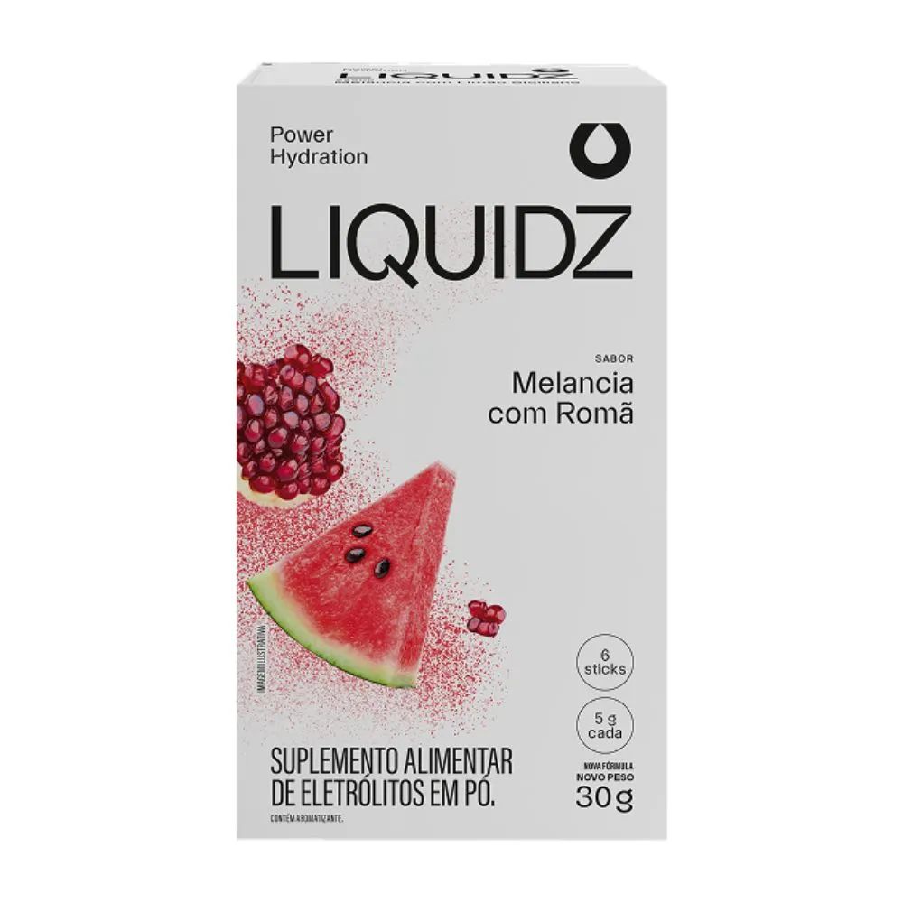 Eletrólitos Sabor Melancia com Romã sem Açúcar Liquidz 30g