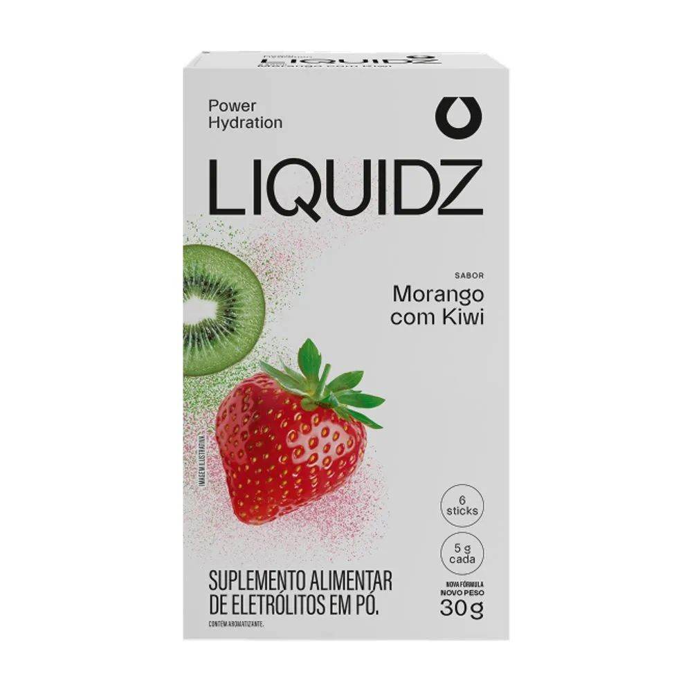Eletrólitos Sabor Morango com Kiwi sem Açúcar Liquidz 30g