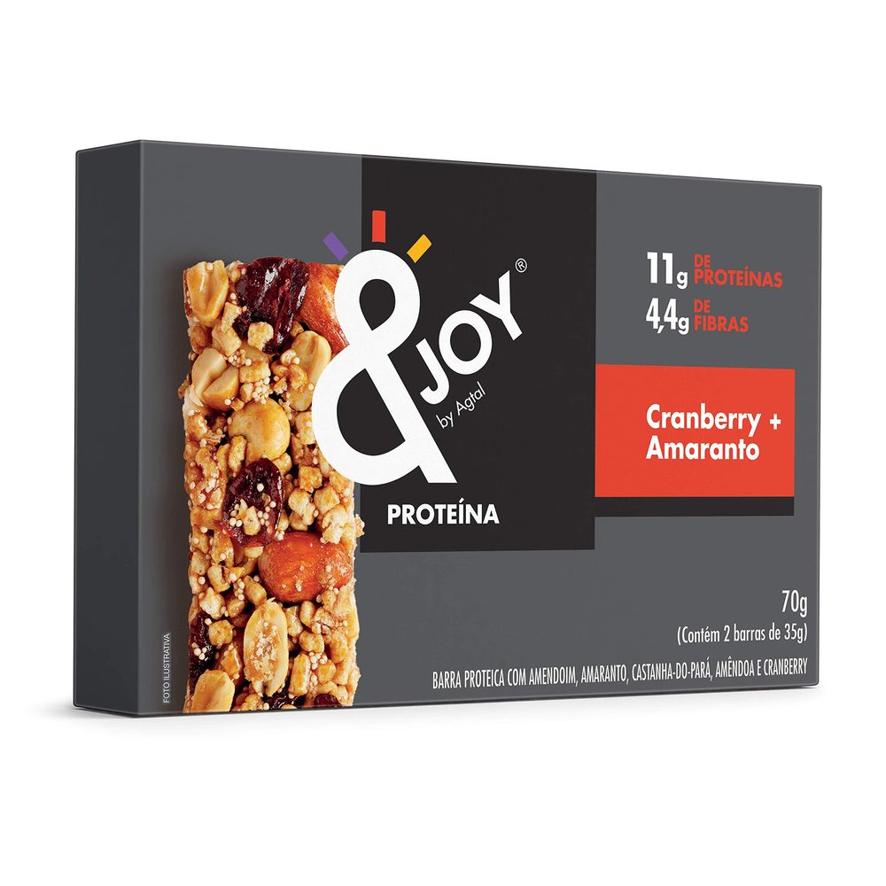 Barra de Proteína Sabor Cranberry com Amaranto &Joy 70g