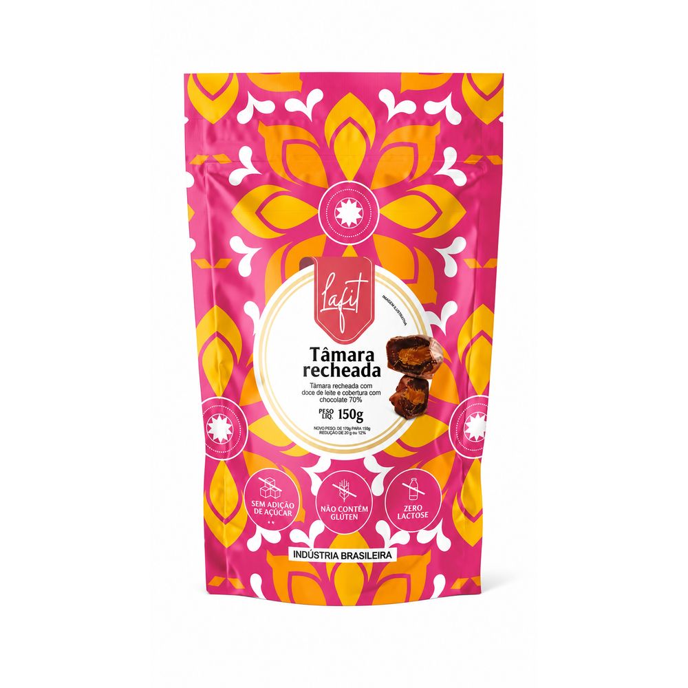 Tâmara Recheada Doce de Leite Lafit 150g