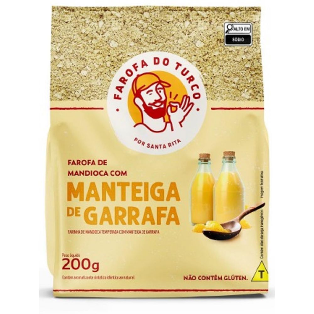 Farofa de Mandioca Com Manteiga de Garrafa Farofa do Turco 200g