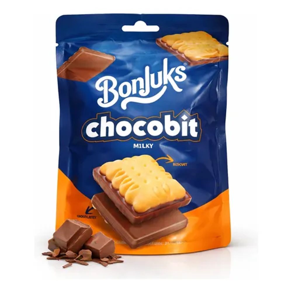 Mini Biscoito Chocolate ao Leite Bonjuks 50g