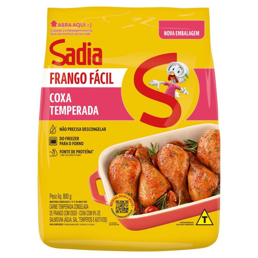 Frango Fácil Coxa Alho Cebola Ervas Sadia 800g