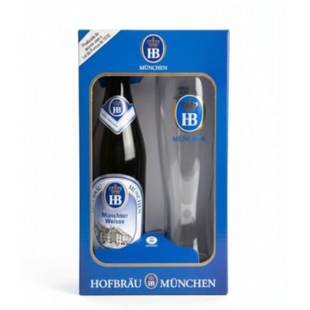 Kit 1 Cervejas Weisse com 1 Caneca Hofbräu München 500ml