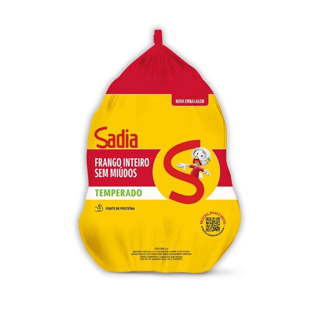 Frango Congelado sem Miúdos Temperado Sadia kg