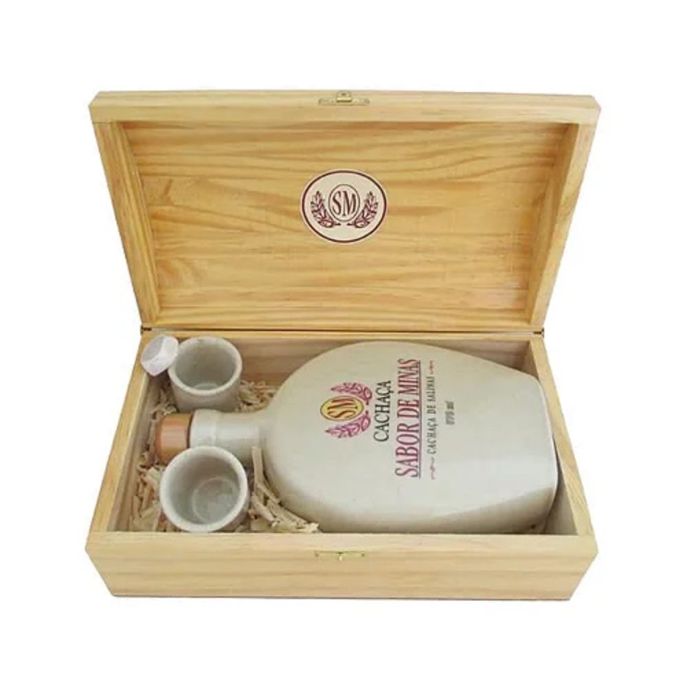 Kit Cachaça com 2 Calices Sabor de Minas 670ml